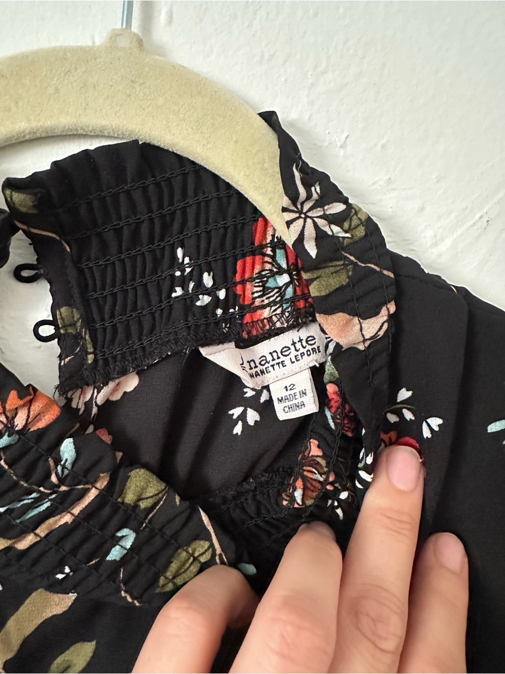 Nanette Lepore Black Floral Dress - Picture 5 of 6